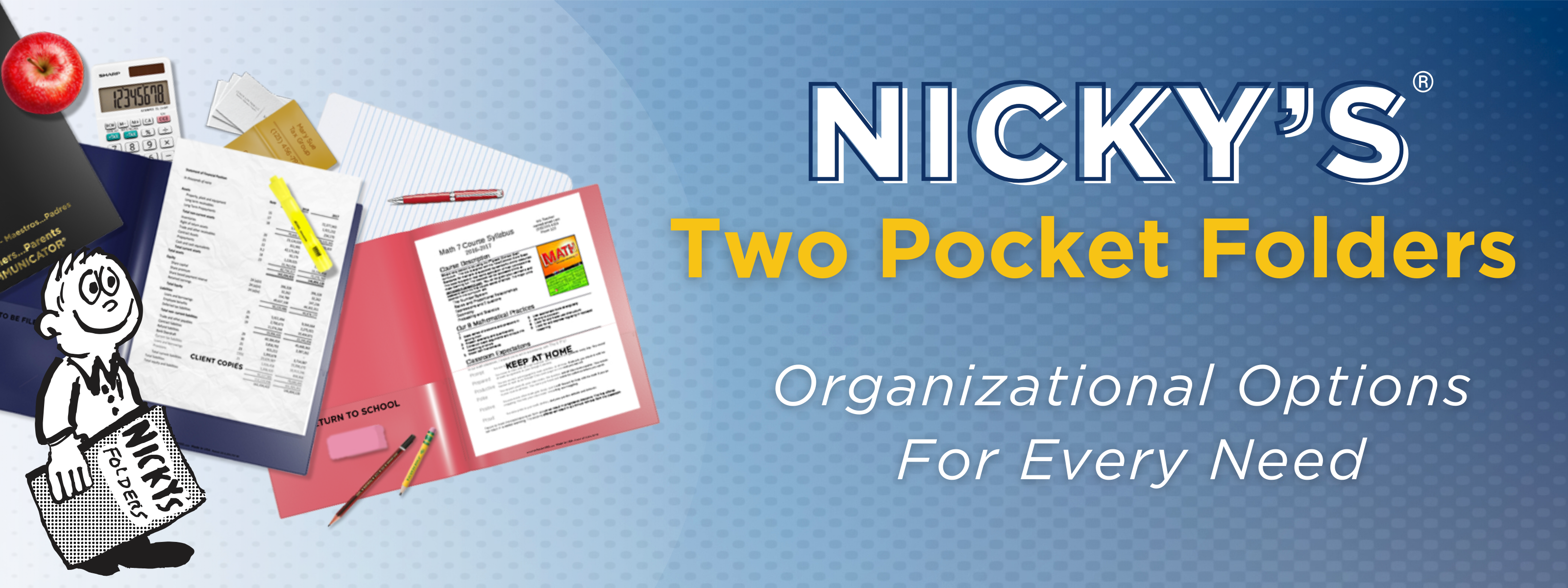 Nicky's® 2 Pocket Folders