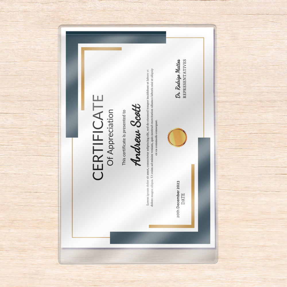 Vinyl Certificate Holders