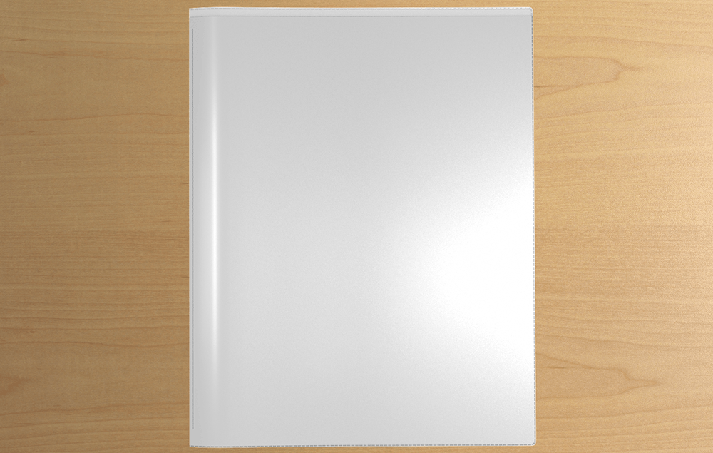 White Silk Smooth 9x14.5 Presentation Folders w/ Reinforced Edges -  100/Pack